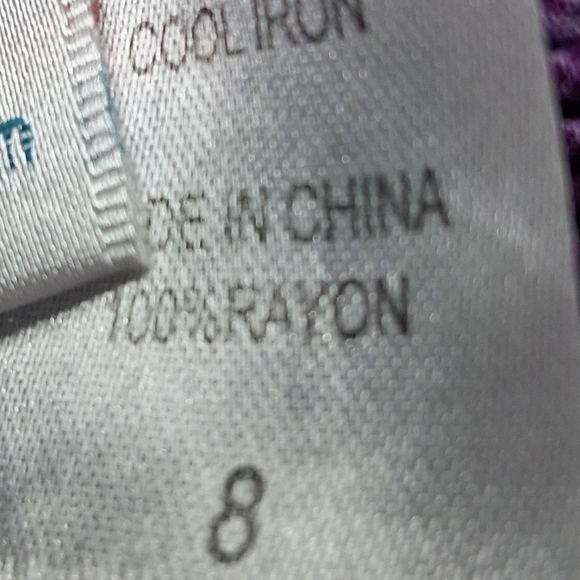 Hawaii Hangover Purple & Orange Print Dress   Size 8 - Picture 8 of 8